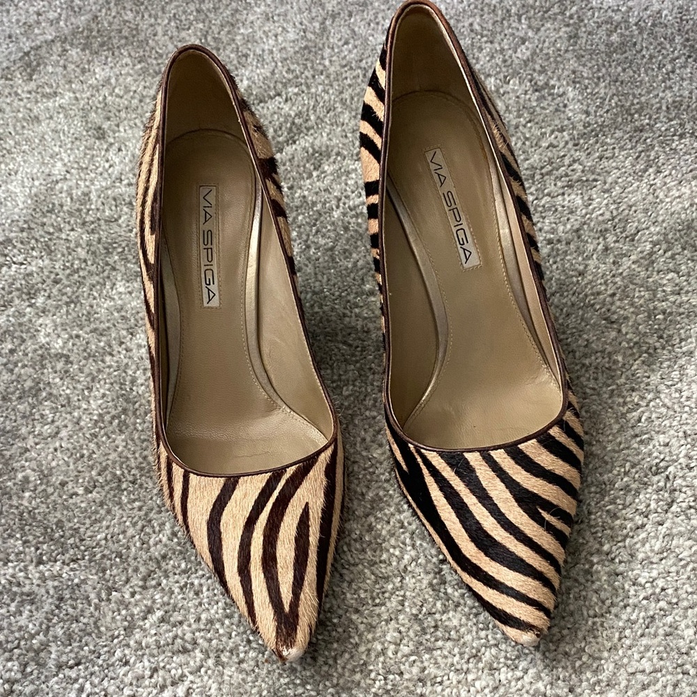 Via Spiga Animal Print Heels